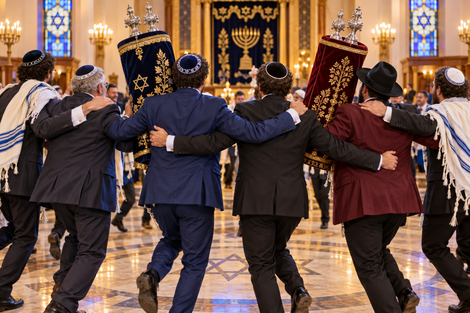 Danses festives avec les Sifré Torah pour Sim’hat Torah